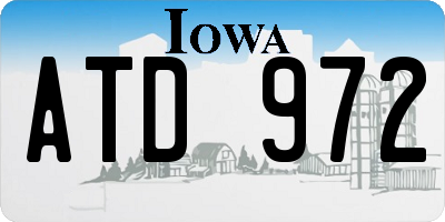 IA license plate ATD972