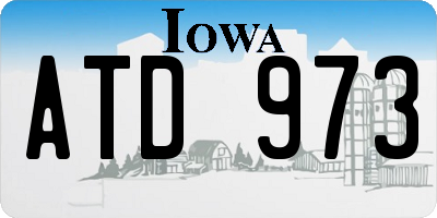 IA license plate ATD973