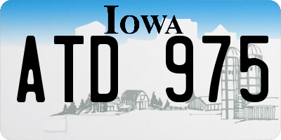 IA license plate ATD975