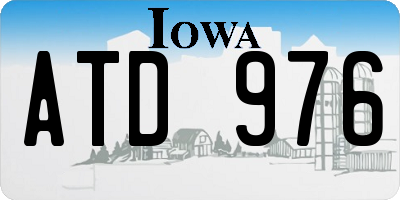 IA license plate ATD976