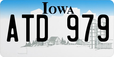 IA license plate ATD979