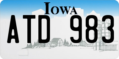 IA license plate ATD983