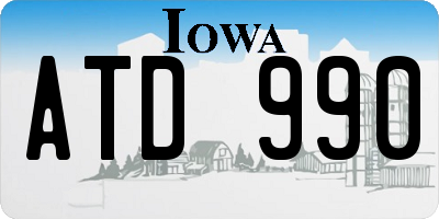 IA license plate ATD990