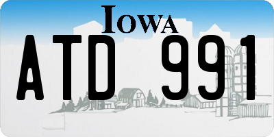 IA license plate ATD991