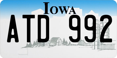 IA license plate ATD992