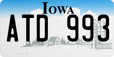 IA license plate ATD993