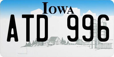 IA license plate ATD996