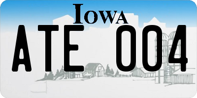 IA license plate ATE004