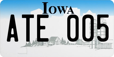IA license plate ATE005