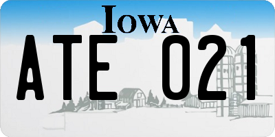 IA license plate ATE021