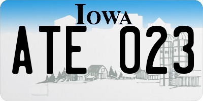 IA license plate ATE023