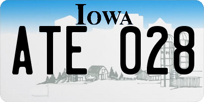 IA license plate ATE028