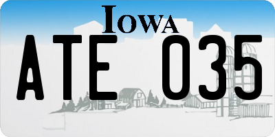 IA license plate ATE035