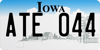 IA license plate ATE044