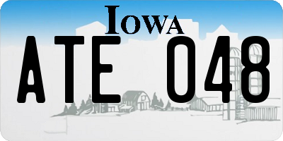 IA license plate ATE048