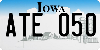 IA license plate ATE050