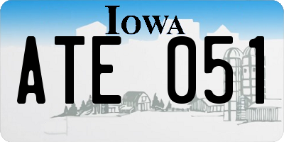 IA license plate ATE051