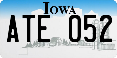 IA license plate ATE052