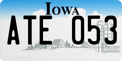 IA license plate ATE053