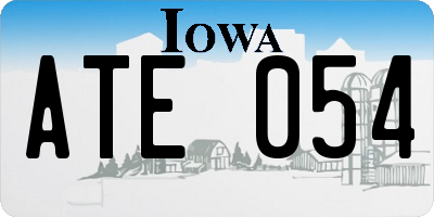 IA license plate ATE054