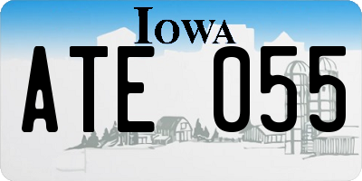 IA license plate ATE055