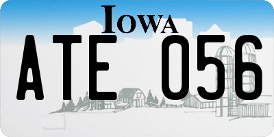 IA license plate ATE056
