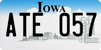 IA license plate ATE057