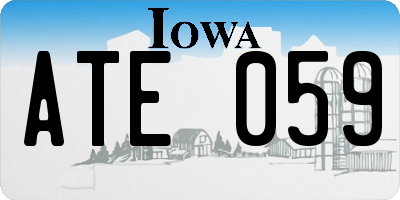 IA license plate ATE059