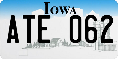 IA license plate ATE062