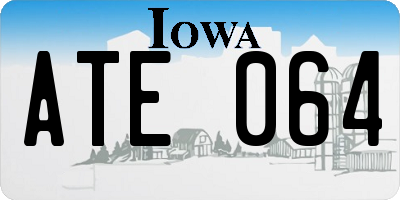 IA license plate ATE064