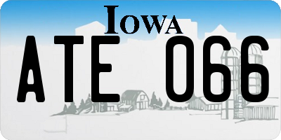 IA license plate ATE066