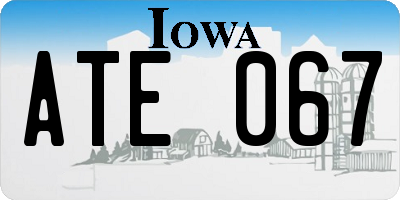 IA license plate ATE067