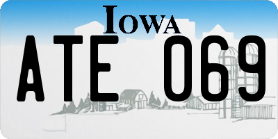 IA license plate ATE069