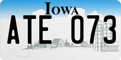 IA license plate ATE073