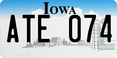 IA license plate ATE074