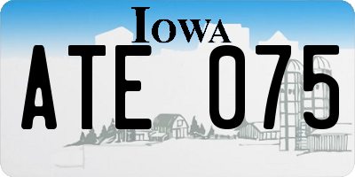 IA license plate ATE075