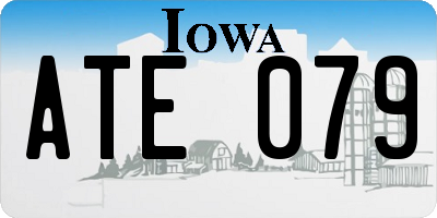 IA license plate ATE079