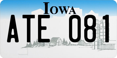 IA license plate ATE081