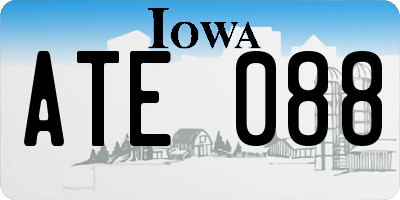 IA license plate ATE088
