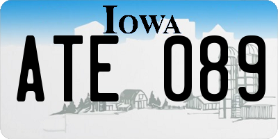 IA license plate ATE089