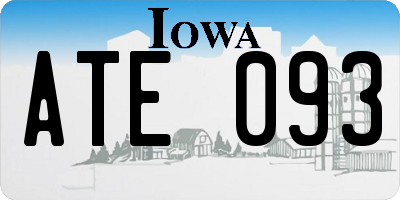 IA license plate ATE093