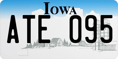 IA license plate ATE095