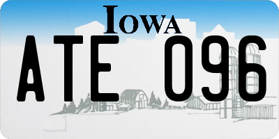 IA license plate ATE096