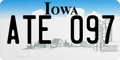 IA license plate ATE097