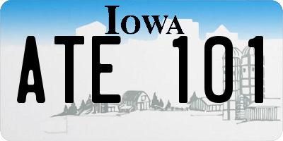 IA license plate ATE101