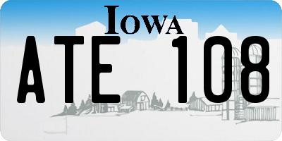 IA license plate ATE108