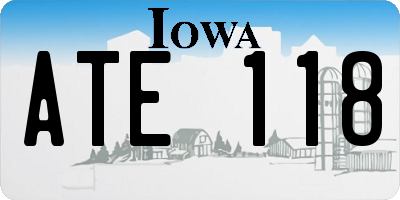 IA license plate ATE118