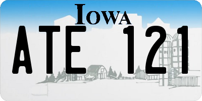 IA license plate ATE121