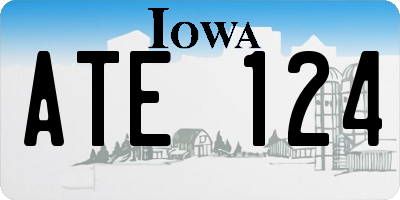 IA license plate ATE124