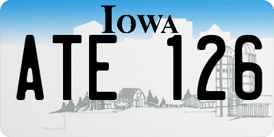 IA license plate ATE126